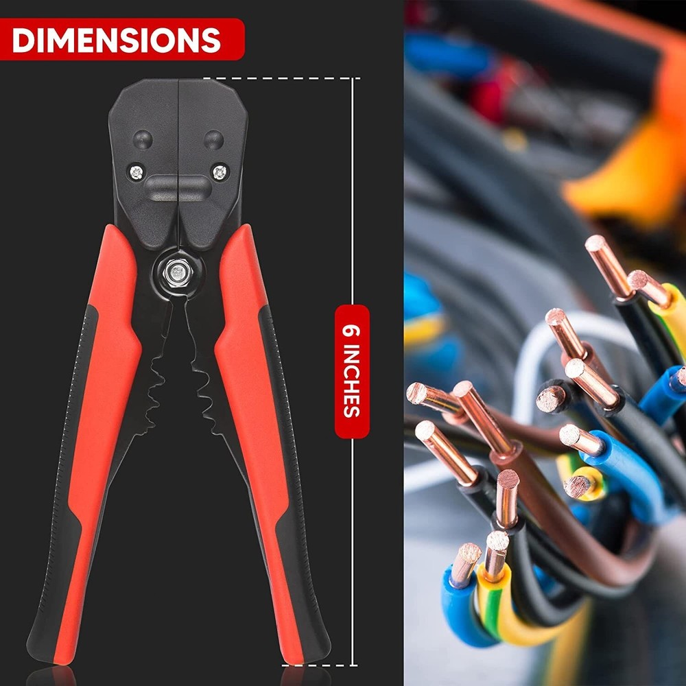 MultiPurpose Electrical Wire Stripping Tool 8", Crimper Pliers Insulated Cutter
