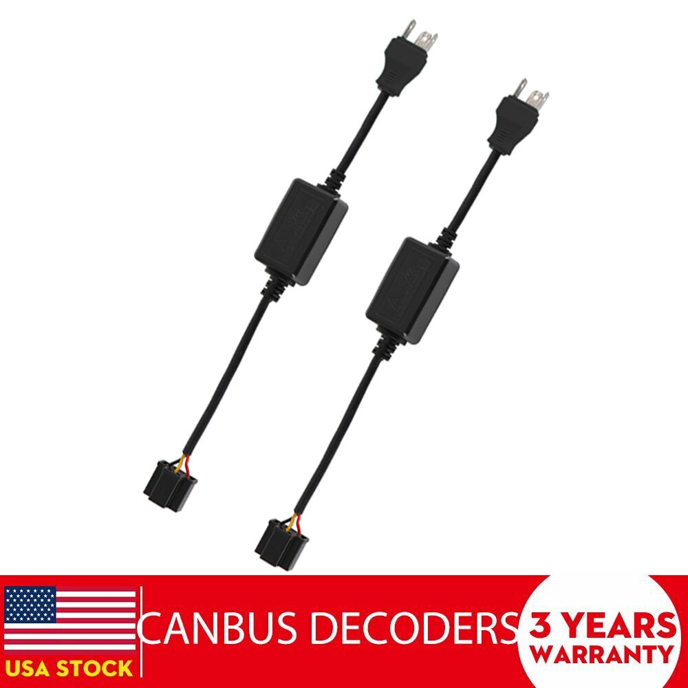 Pair H4 9003 LED Headlight Canbus Load Resistor Decoder Error Free Anti Flicker