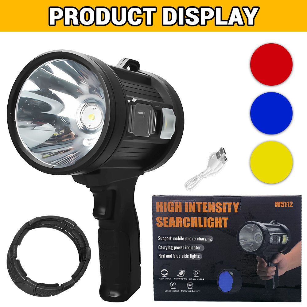 1000000LM Rechargeable Spotlight Spot Lights Handheld Flashlight Lightweight FR