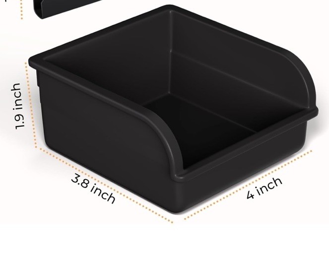 12 Pack Slatwall Bins WITHOUT Hooks Plastic Slatwall Organizer