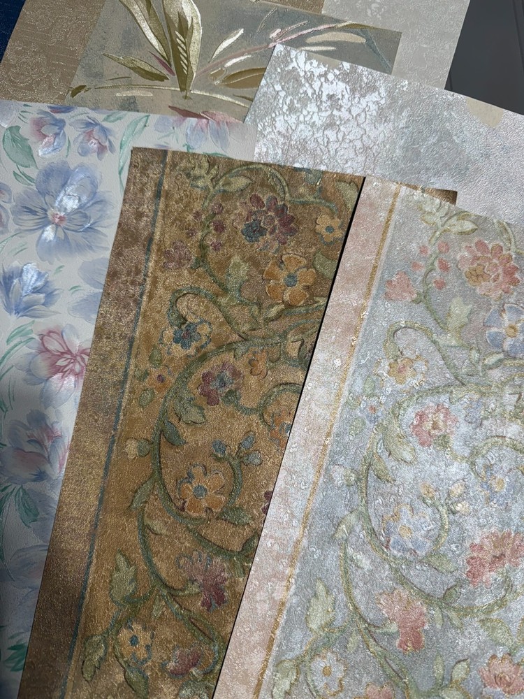 Vtge Textured Wallpaper Samples from Sample Book (10 Pieces) Set 13