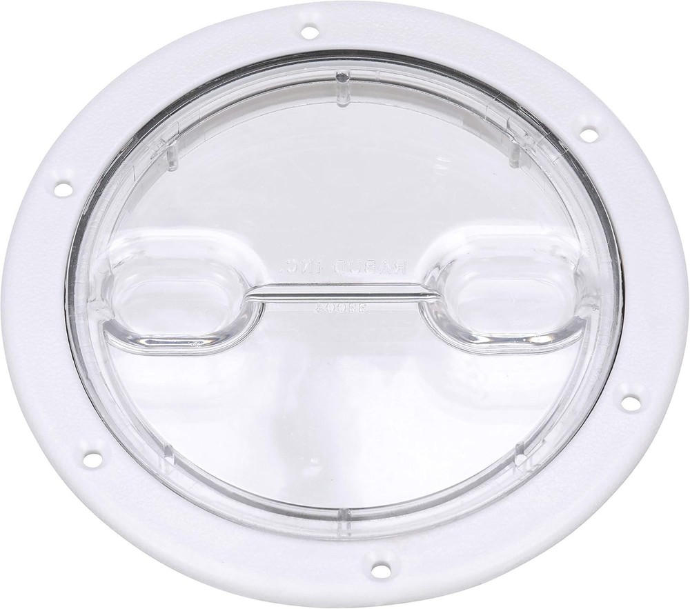 Seachoice Twist N' Lock Deck Plate, White w/Clear Insert