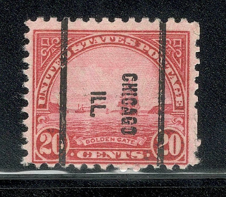 Sc # 567 ~ 20 cent Golden Gate Issue, Precancel, CHICAGO ILL. (1)