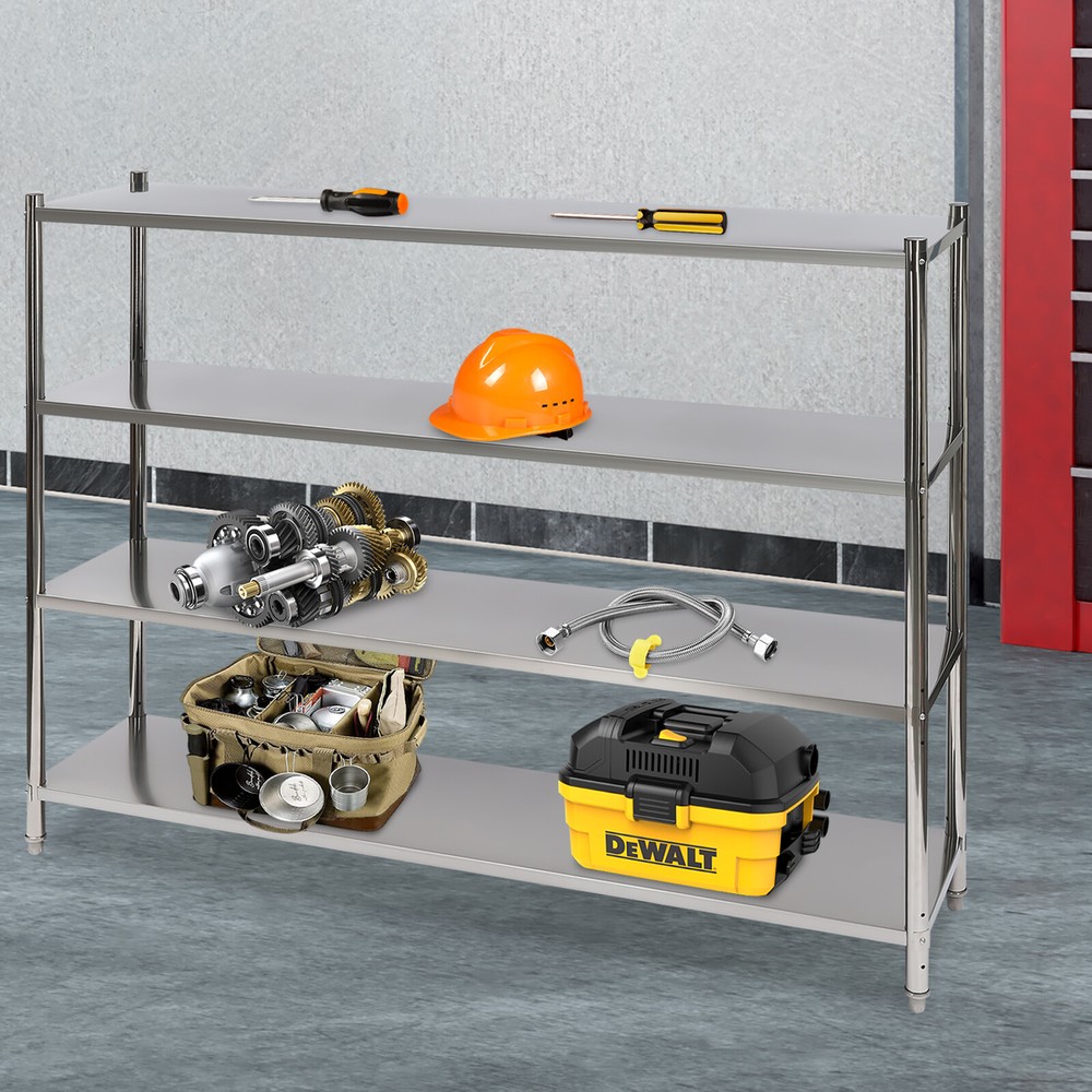 Stainless Steel Shelving, 4 Tier Adjustable Shelf Storage,Storage Assistant new