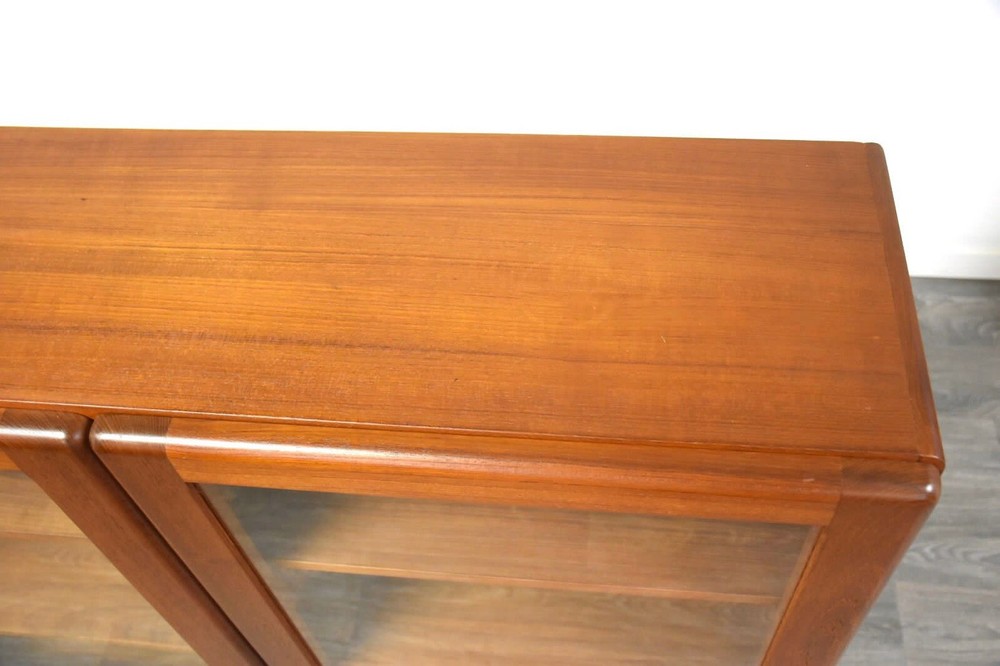 Danish Modern Teak Bookcase Display Cabinet