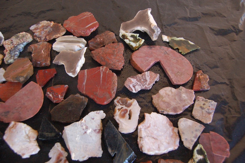 Miscellaneous Jasper, Agate and Marble Slabs, End Cuts Ect.