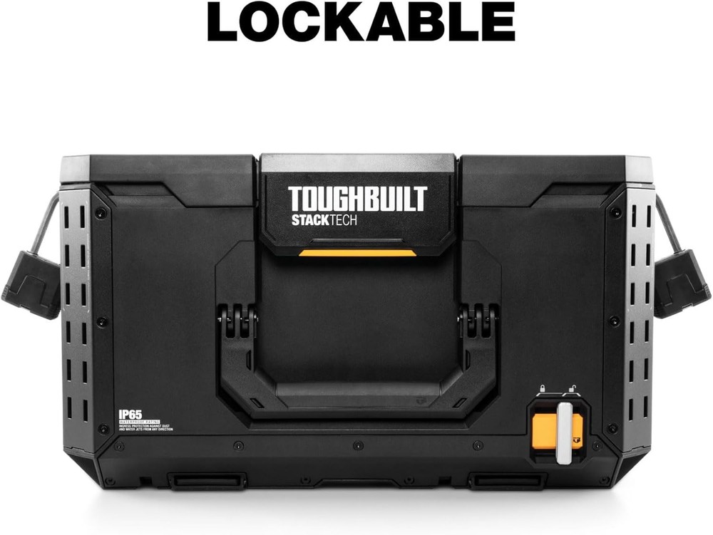 StackTech Large Tool Box W/ Auto-Locking Interface Self-Aligning Top One-Hand