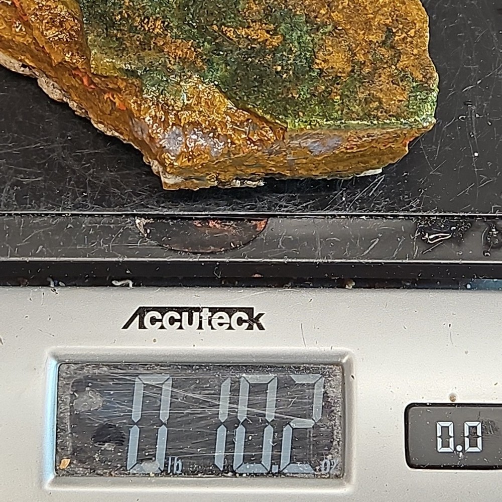 Moroccan seam agate rough, beautiful color and pattern. 10.2oz.