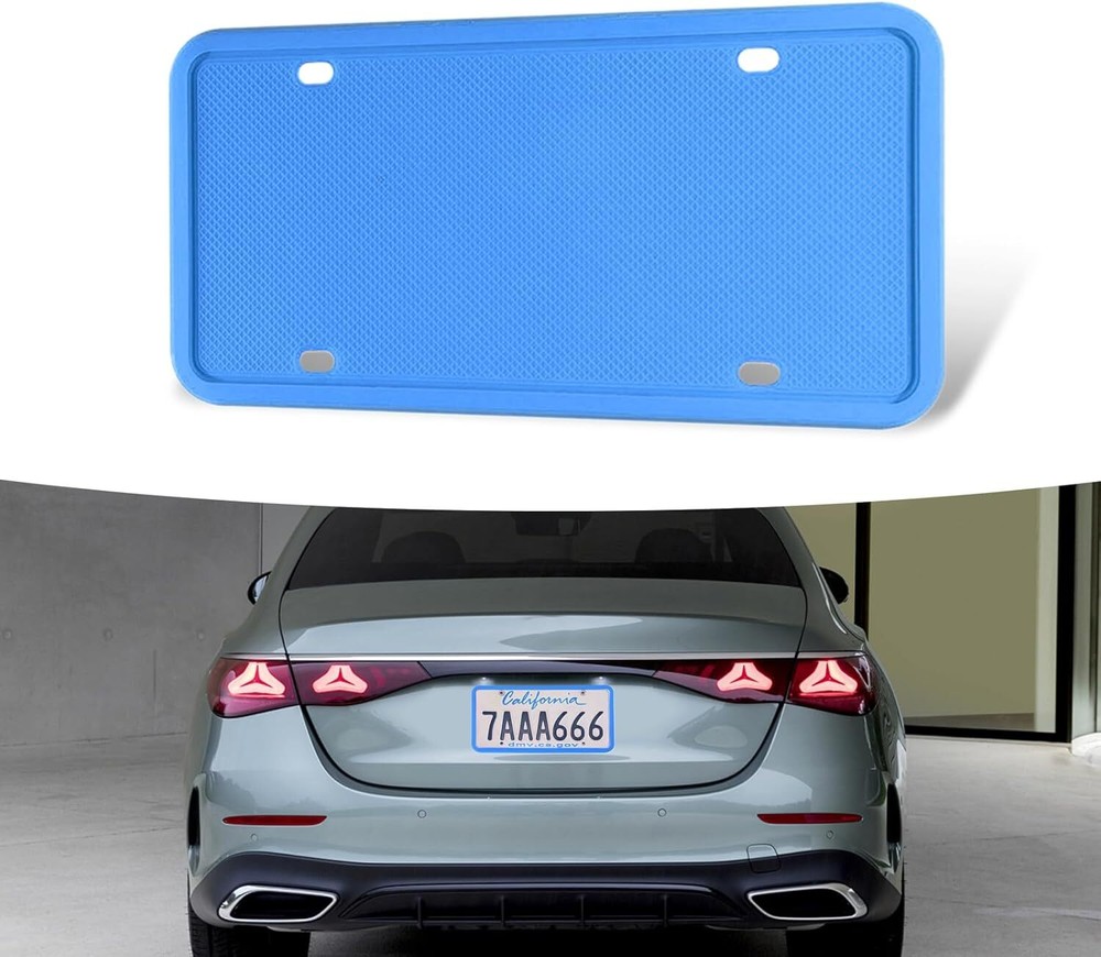 2 Pack Silicone License Plate Frame Covers Rubber License Plate Bracket Holder