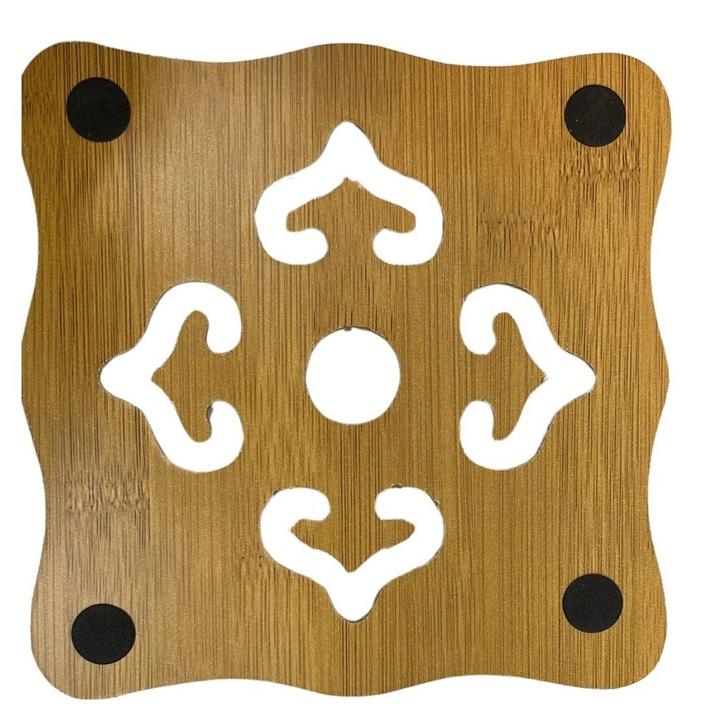 6.25X6.25 Inches Natural Bamboo Heat Pad 1pc