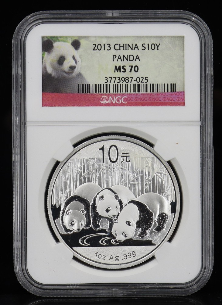 2013 10Yn 1oz Chinese Panda NGC MS70