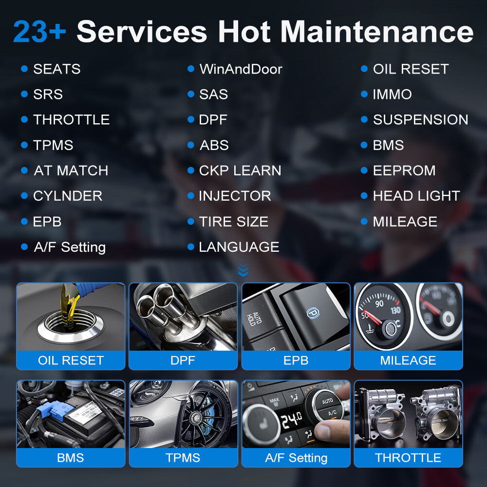 Automotive Bi-Directional Bluetooth OBD2 Scanner Diagnostic Scan Tool ECU Coding