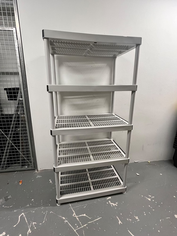 5-Tier Easy Assembly Multi-Purpose Plastic Storage Shelving Unit