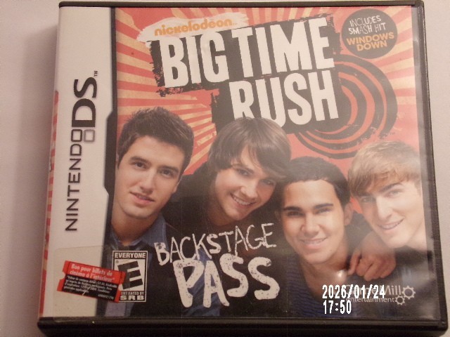 Big Time Rush Backstage Pass Nickelodeon Nintendo DS ***Case ONLY / ***No Game