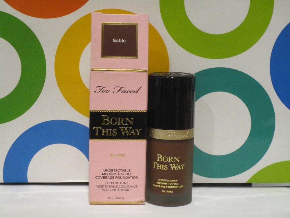 TOO FACED ~ BORN THIS WAY UNDETECTABLE COVERAGE FOUNDATION ~ SABLE ~ 1.0 OZ