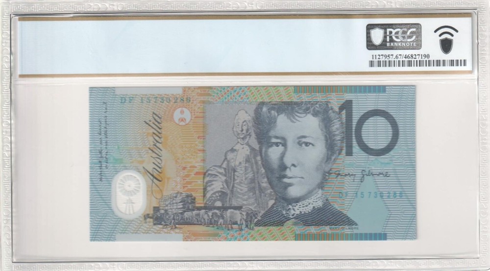 2015 $10 STEVENS & FRASER (DF15) LAST PREFIX CONSECUTIVE PAIR NOTES PCGS 66 & 67