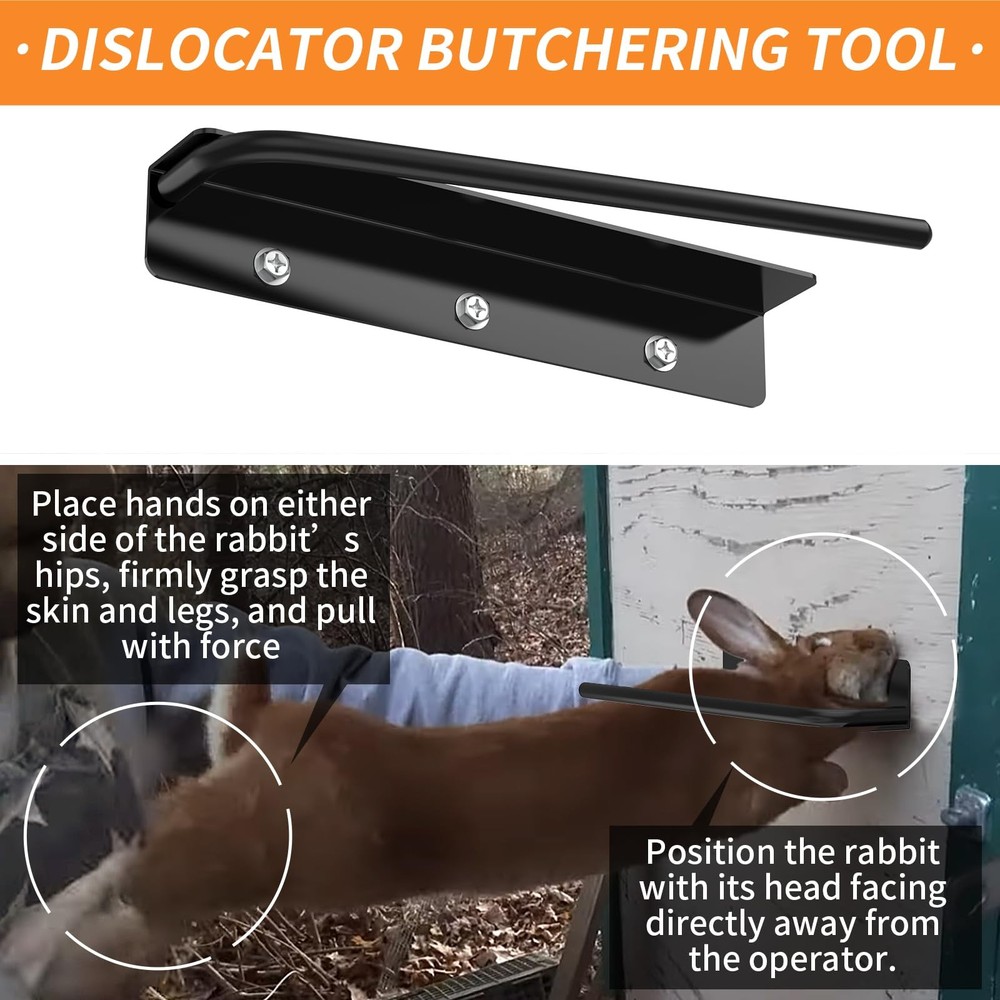 Heavy Metal Rabbit Dispatch Dislocator & Skinning Tool Set – Cervical Dislocatio