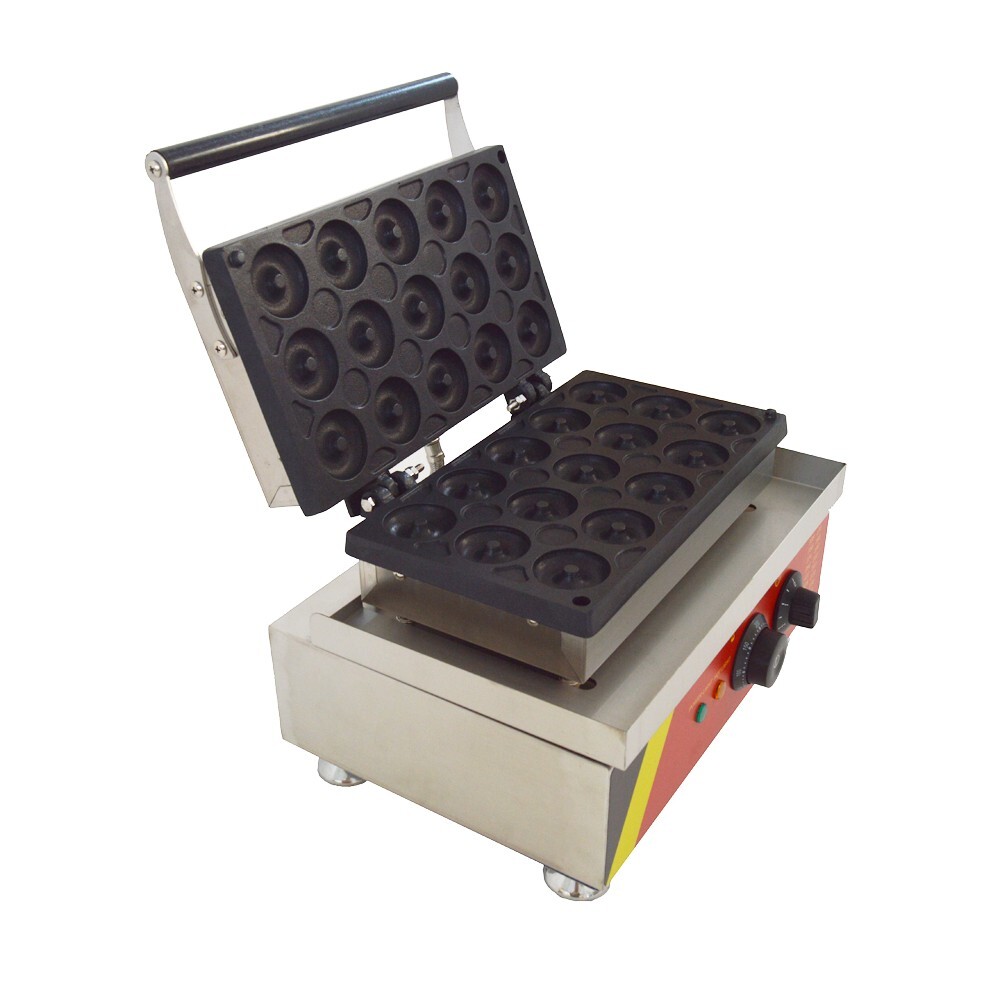 Electric Donut Maker Waffle Baking Machine Dessert Making Machine 15 Donuts 110V