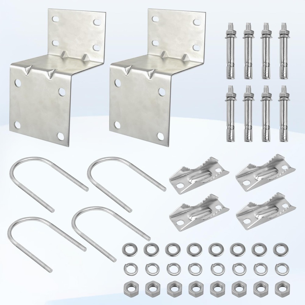 Antenna Pole Mount Bracket Kits - 2 Set Antenna Pole Mast Mount Bracket with ...