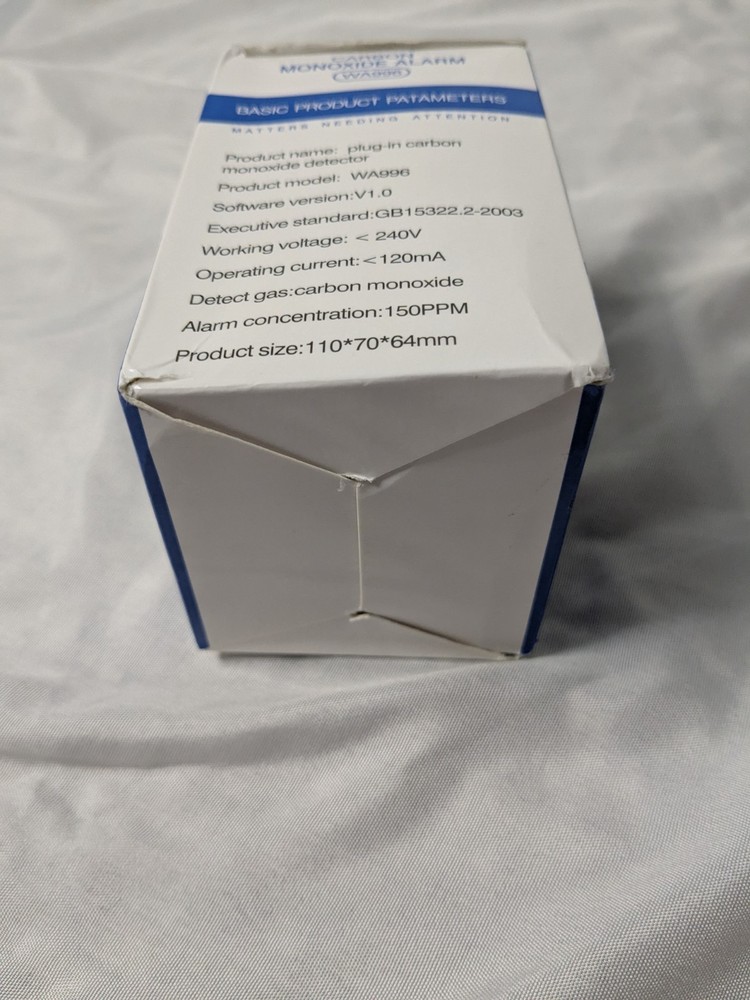 Carbon Monoxide Alarm WA996