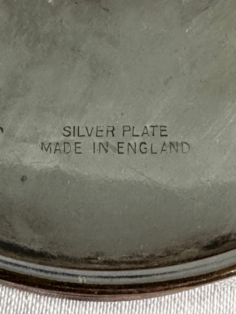 Silver Plated English Wine Bottle Coaster