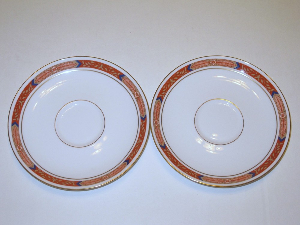 Royal Worcester Beaufort Red Rust Saucers- 2 available