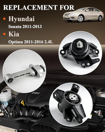 Engine Motor Mount & Trans Mount Replacement 2011-2013 Sonata/2011-2016 Optima