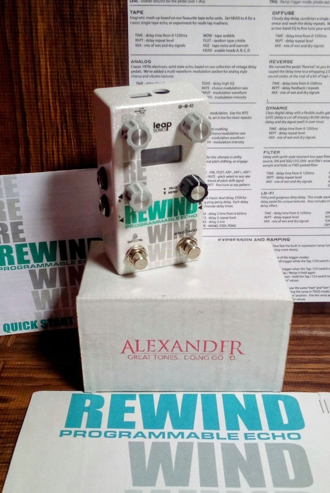 Alexander Pedals Rewind Programmable Echo Effect Pedal - New