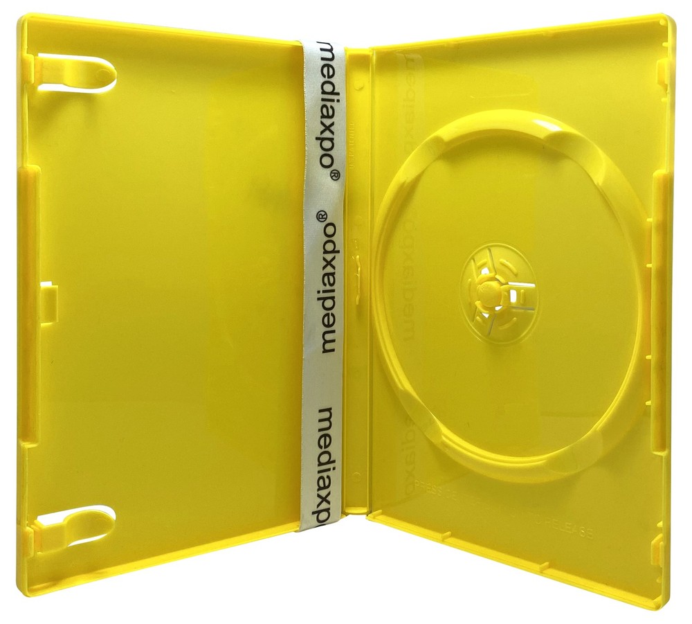 STANDARD Solid Yellow Color Single DVD Cases Lot