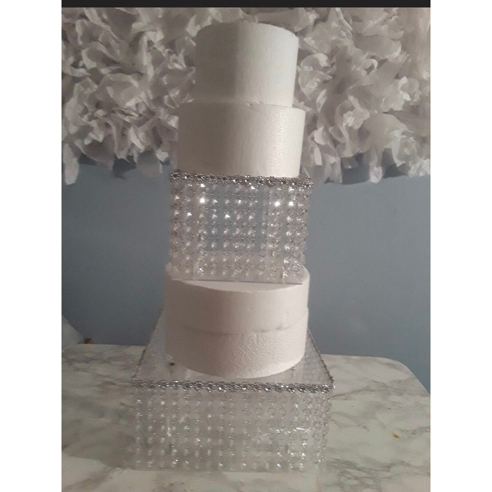 10 Square Cake Stand with Led light