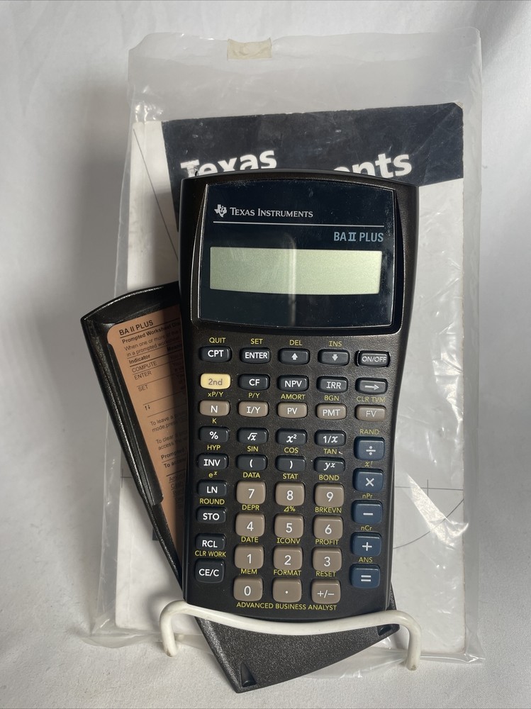Calculator Texas Instruments BA II Plus Has Manual Works
