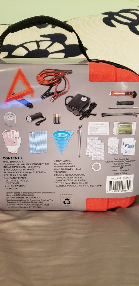 Bridgestone Auto Emergency Kit 52pc Costco