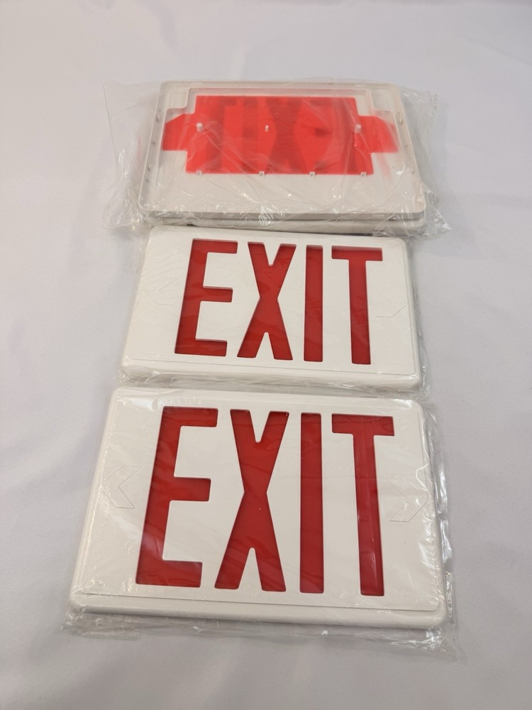 Emergency Exit Lighting Fixture Lamps Canopy & Mounting Hardware Included