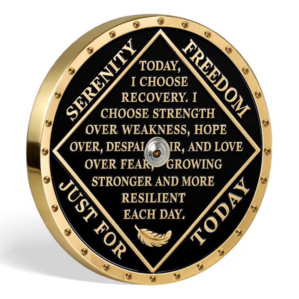 Pink Rotating Triangle 11 Year Sobriety Coin Narcotics Anonymous Medallion