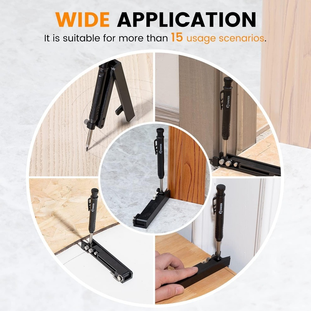 Compact Multi-Function Scribing and Measuring Tool for DIY Projects - 5.5 Inches