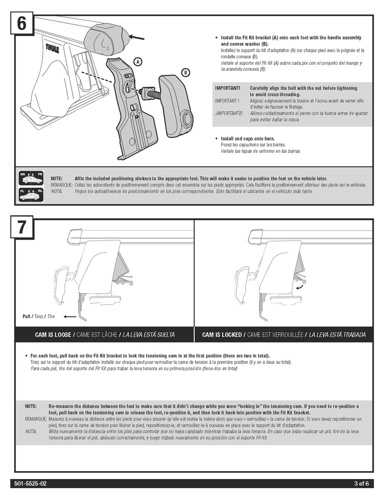 Thule 400xtr Rapid Aero Foot Pack