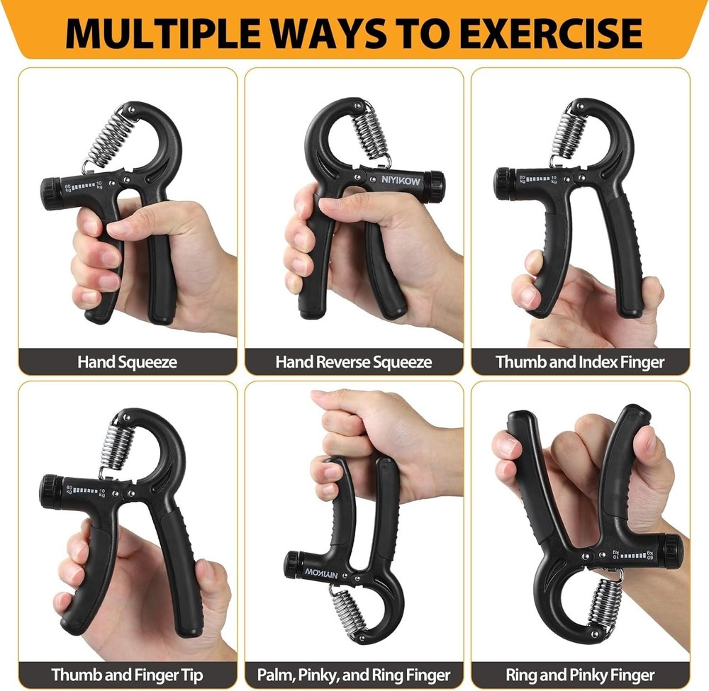 Lightweight Portable Grip Strength Trainer for Ultimate Hand Strength - 2 Pack
