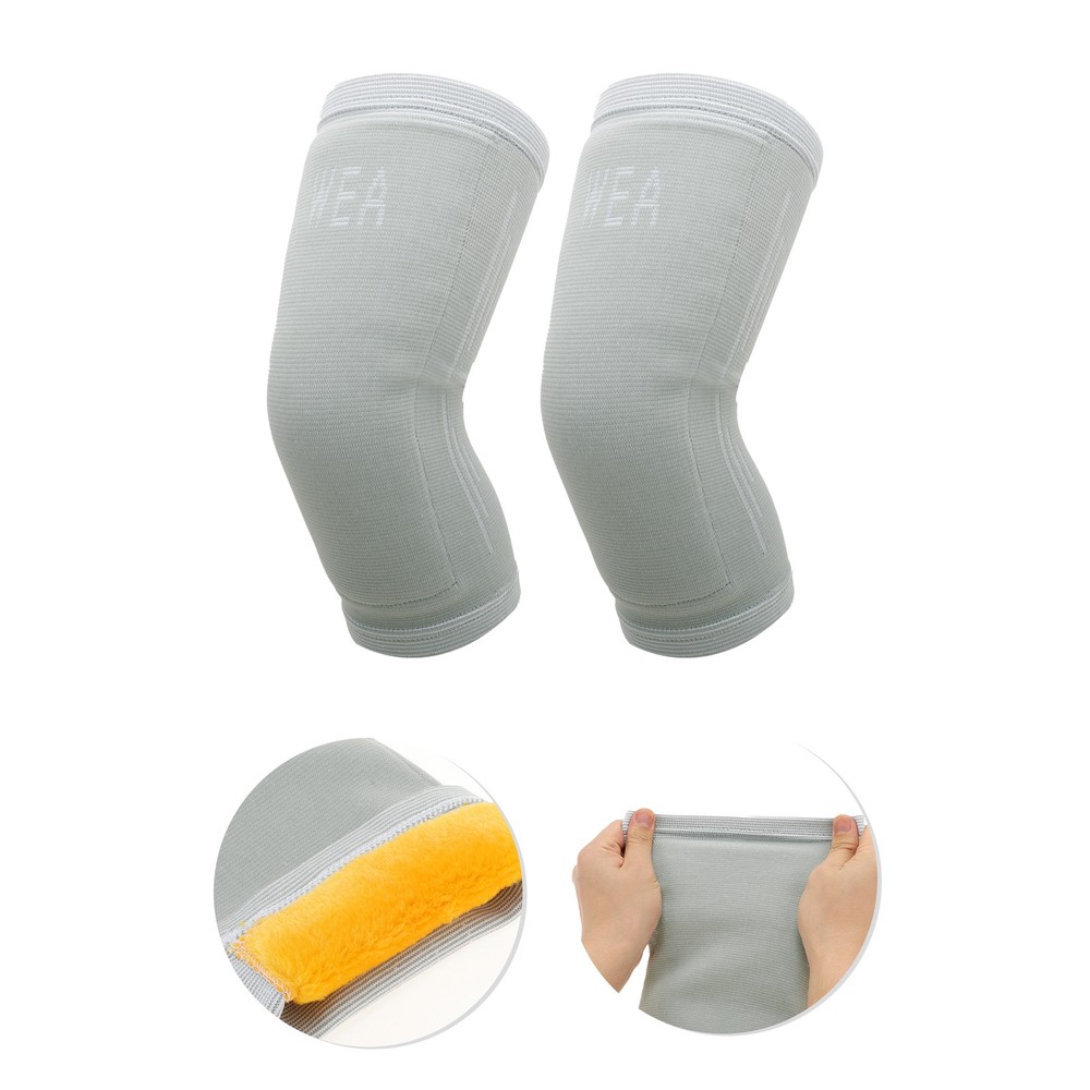 Simple Knee Pads Medium Size Gray 1 Pair