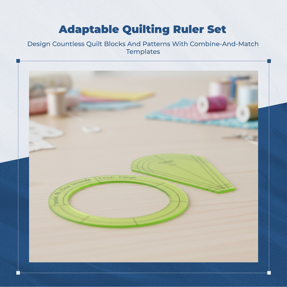 10 Pieces Patchwork Stencil Kit Transparent Fabric Template Smooth Edges