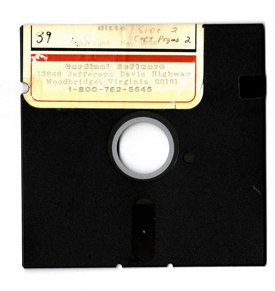 Commoddore 64 - 128 - Cardinal Software - Ditto - 5.25  Disk - Original -Rare