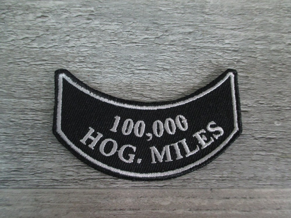 HARLEY DAVIDSON OWNERS GROUP HOG 100,000 MILES JACKET VEST PATCH