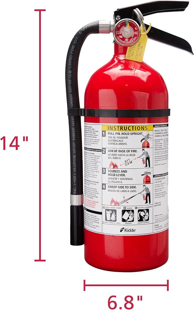Multi-Purpose Pro 210 Fire Extinguisher - Quick Response for Home & Office Fires