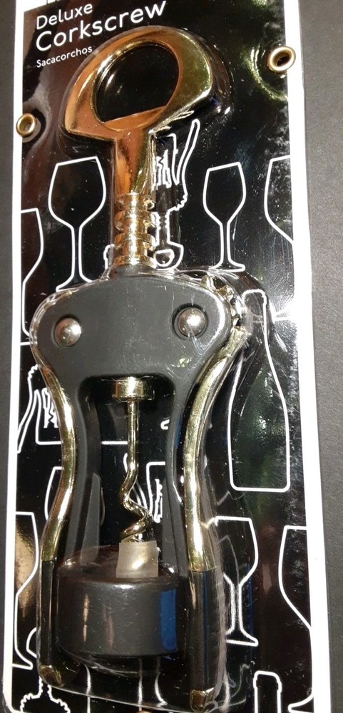 Deluxe Corkscrew Golden Colored By Ibar New In Packaging