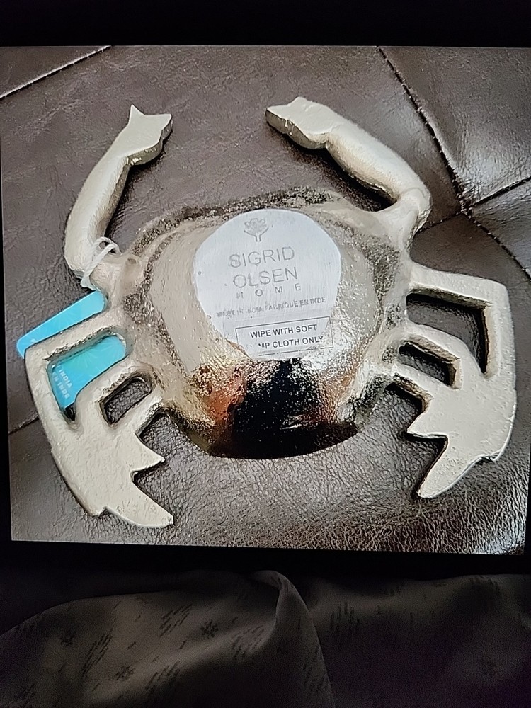 SIGRID OLSON HOME Nautical CRAB Serving BOWL DISH 6”cool Nwt🦀🦀🦀🦀🦀