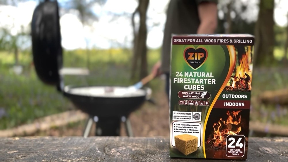 Zip 100536000 Natural Firestarter Cubes 24 Count, White Label
