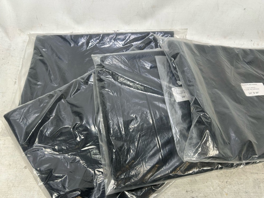 Flag Cover 24"X30" Solid Black - Flame Retrardent 100% Wool