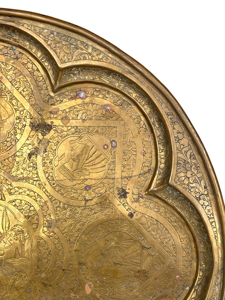 A Middle Eastern Handmade Brass Tray