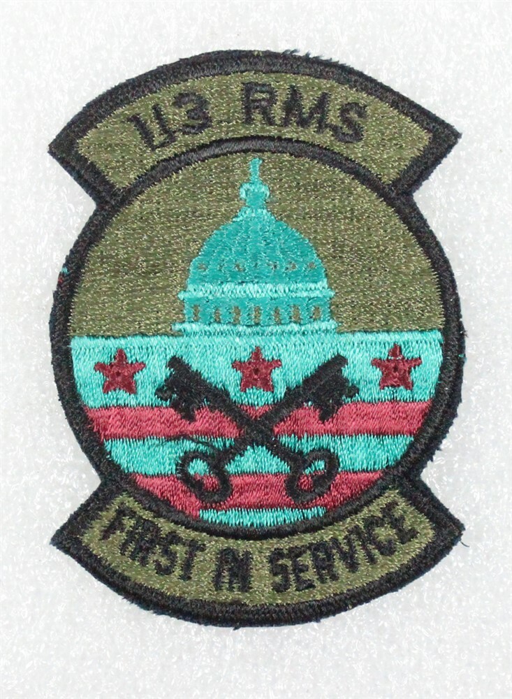 USAF Air Force Patch: 113th Resource Management Squadron - subdued