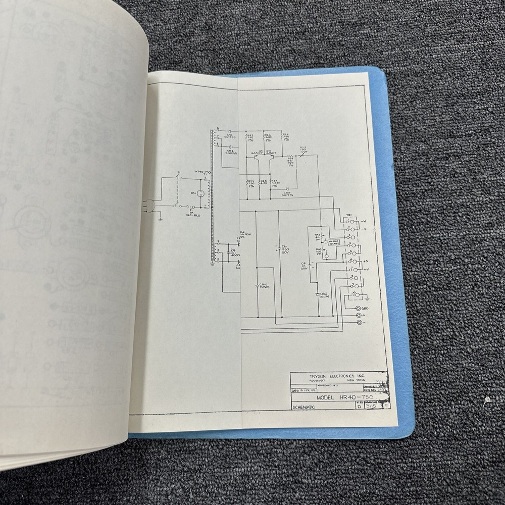 Trygon HR40-750 Half Rack Series Transistorized Power Supply Instruction