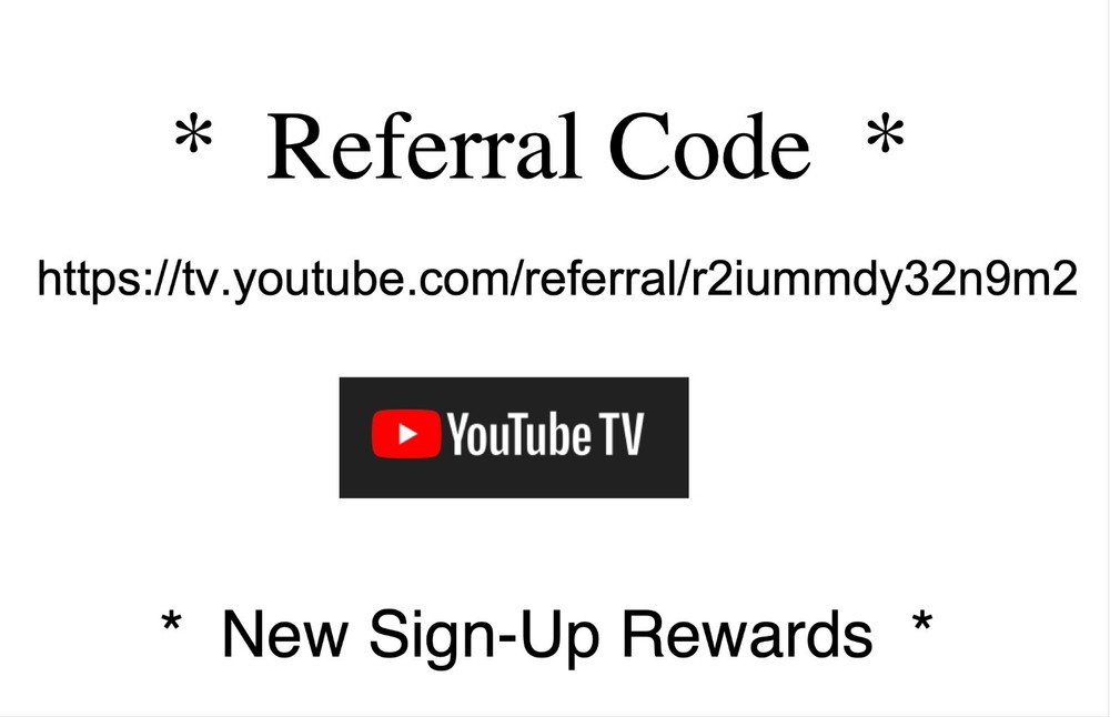 YouTube TV Referral Code - Savings for New Customers - Copy Code